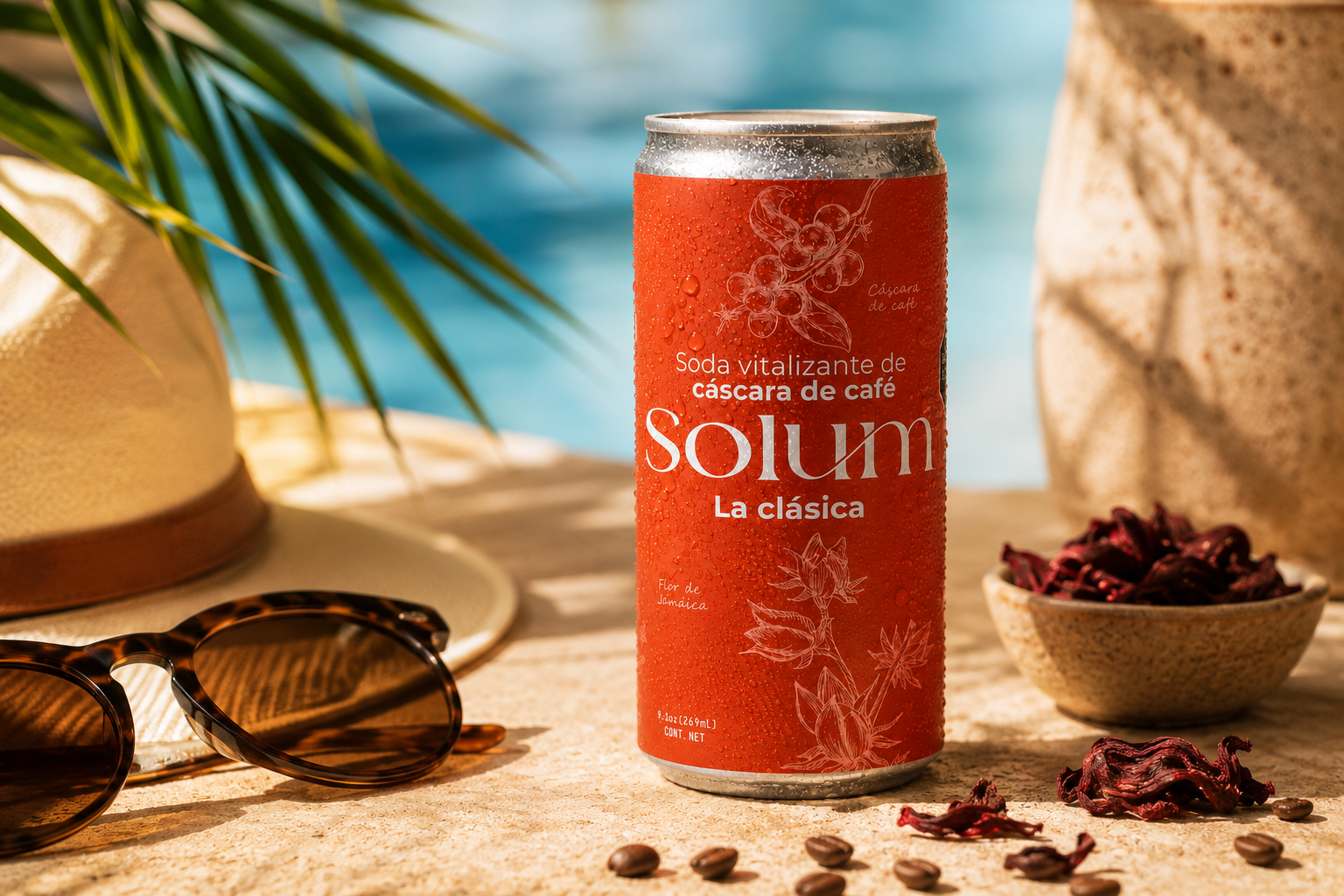 Soda de café. Bebida de cáscara de café